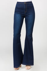 American Bazi Women's Side Slit Flare Jeans - Trendy and Stylish Denim